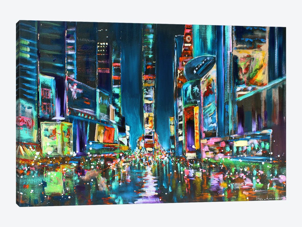 New York - Times Square by Studio Paint-Ing 1-piece Canvas Wall Art