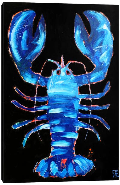 Blue Lobster Canvas Art Print - Studio Paint-Ing