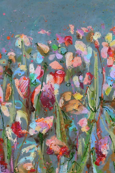 Pastel Flowers by Studio Paint-Ing canvas print