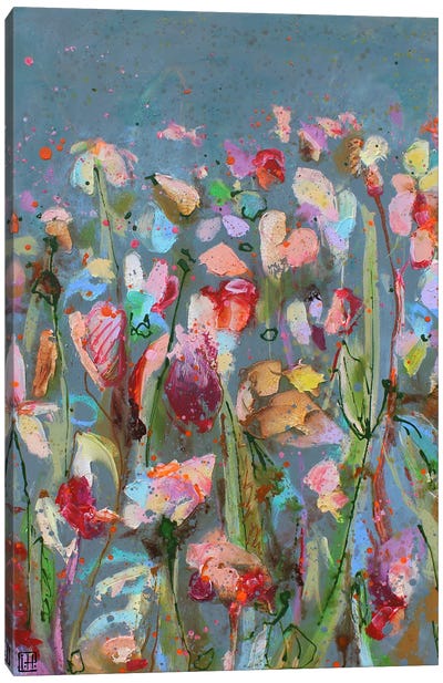 Pastel Flowers Canvas Art Print - Studio Paint-Ing