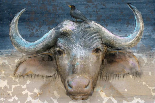 Bison & Buffaloes: Buffel And Bird by Studio Paint-Ing