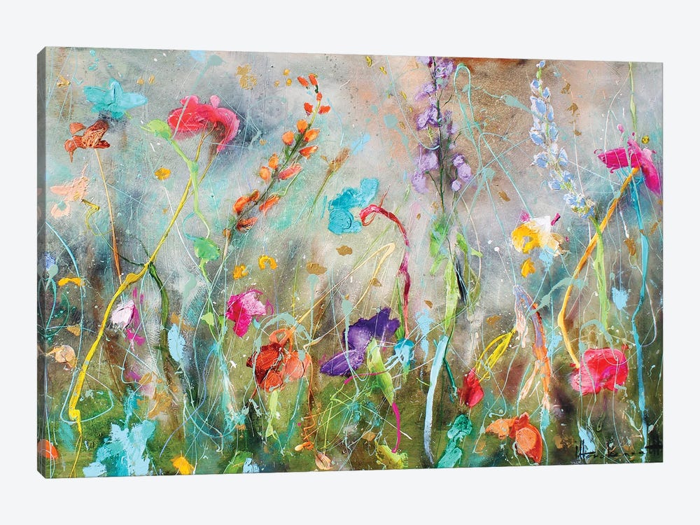 Flowers Everywhere by Studio Paint-Ing 1-piece Canvas Art