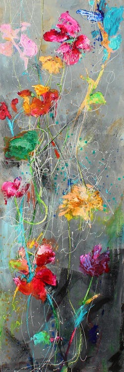 Long Flowers by Studio Paint-Ing canvas print
