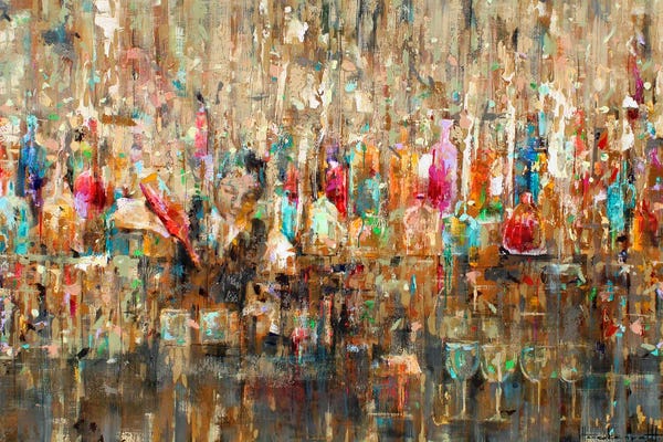 Large Art for Kitchen - Canvas Prints: Cocktailbar by Studio Paint-Ing