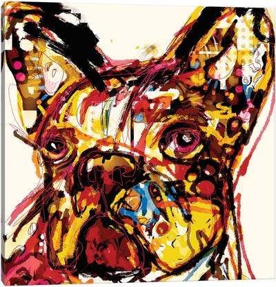 Frenchman Canvas Art Print - French Bulldog Art