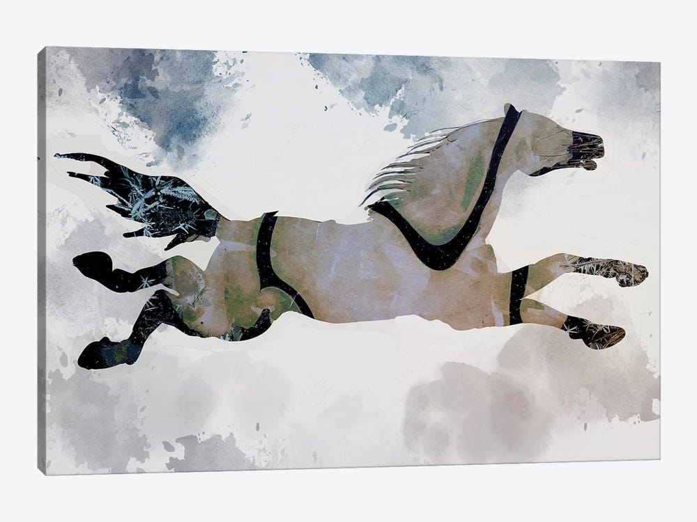 Horse by inkycubans 1-piece Canvas Art