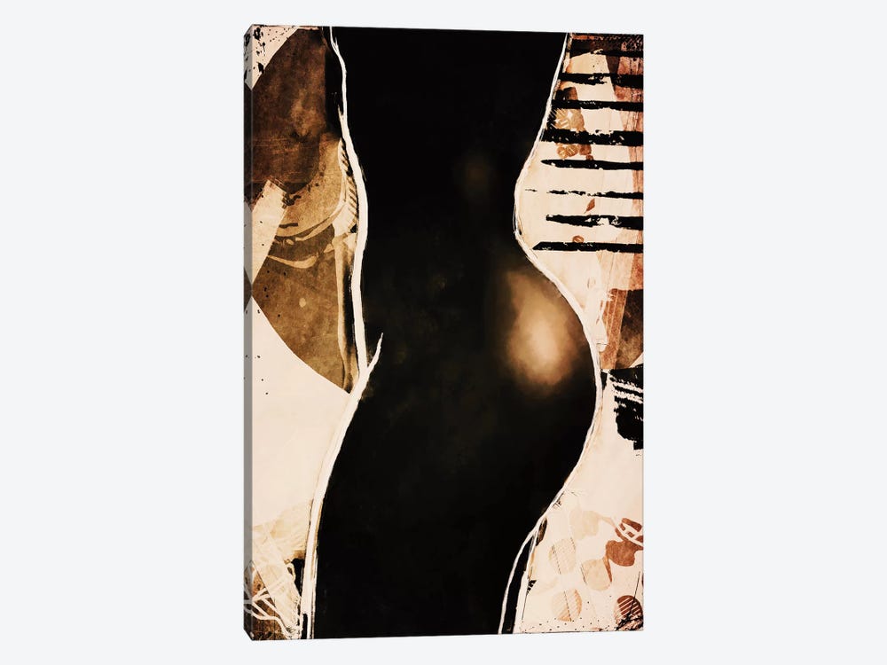Butt Black by inkycubans 1-piece Canvas Art Print