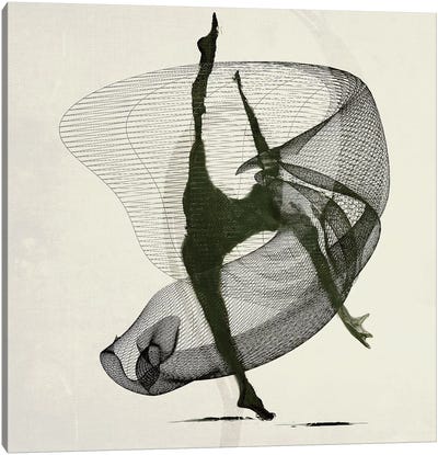 Dancer Routine Canvas Art Print - Inkycubans