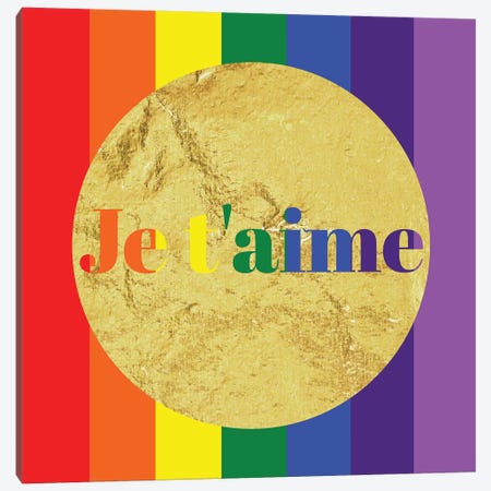 Pride For Je t'aime Canvas Print #INP2} by 5by5collective Canvas Art