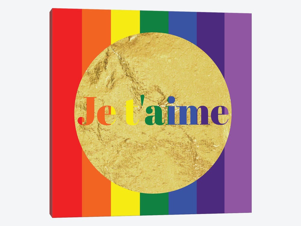 Pride For Je t'aime by 5by5collective 1-piece Canvas Art Print