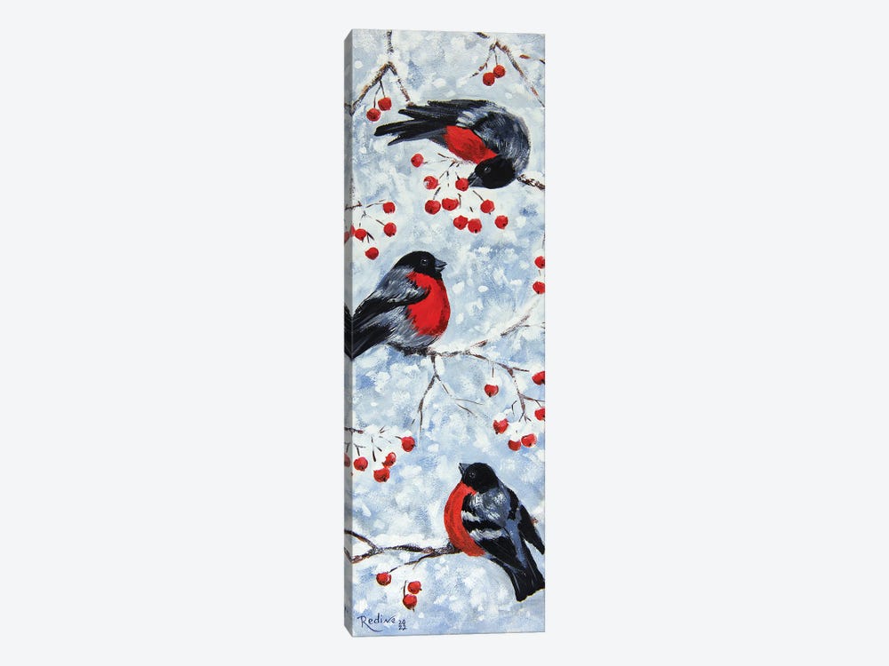 Bullfinches In Winter by Irina Redine 1-piece Art Print
