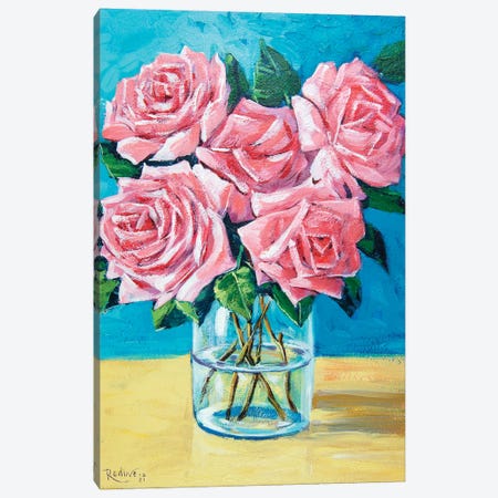 Pink Roses Canvas Print #INR14} by Irina Redine Canvas Print