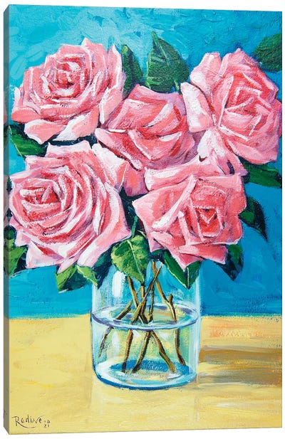 Pink Roses Canvas Art Print - Irina Redine