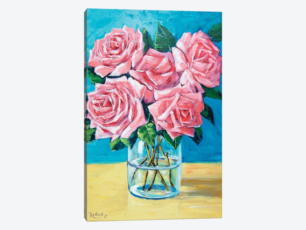Pink Roses by Irina Redine 1-piece Canvas Print