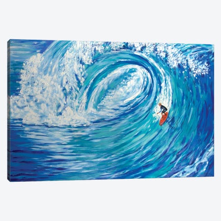 Big Wave Surfing Canvas Print #INR25} by Irina Redine Canvas Artwork