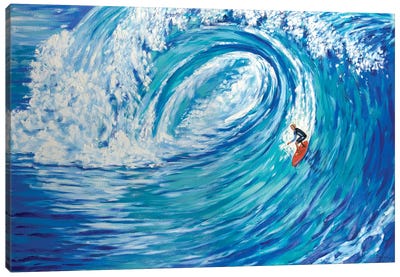 Big Wave Surfing Canvas Art Print - Irina Redine