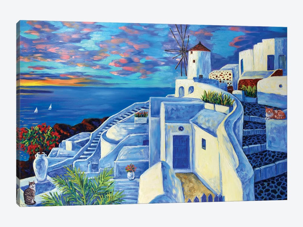 Santorini by Irina Redine 1-piece Canvas Wall Art