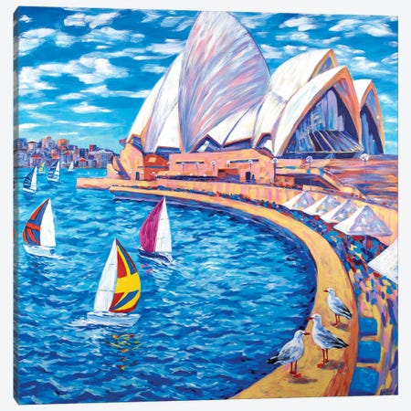 Sydney Opera House Canvas Print #INR29} by Irina Redine Art Print