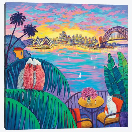 Soulful Evening In Sydney Canvas Print #INR30} by Irina Redine Canvas Art