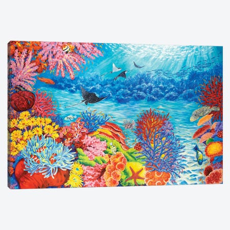 Coral Reef Life Canvas Print #INR37} by Irina Redine Canvas Print