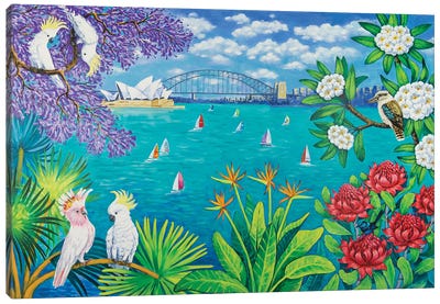 Sydney Canvas Art Print - Cockatoos