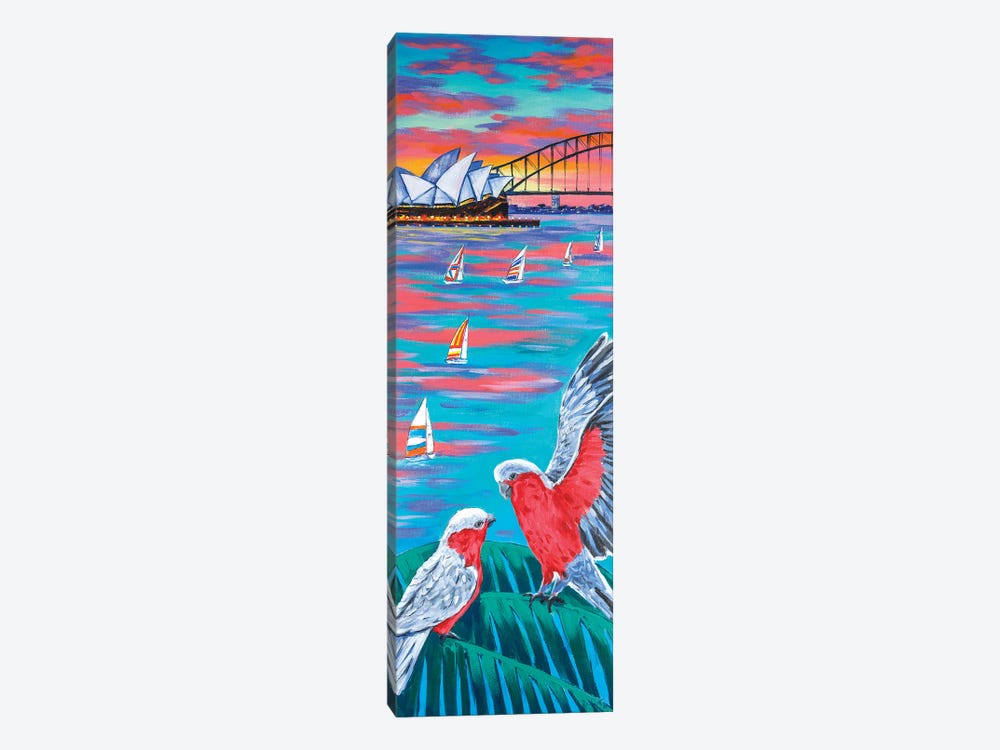 Sydney Harbour And Galah Cockatoos by Irina Redine 1-piece Canvas Art Print