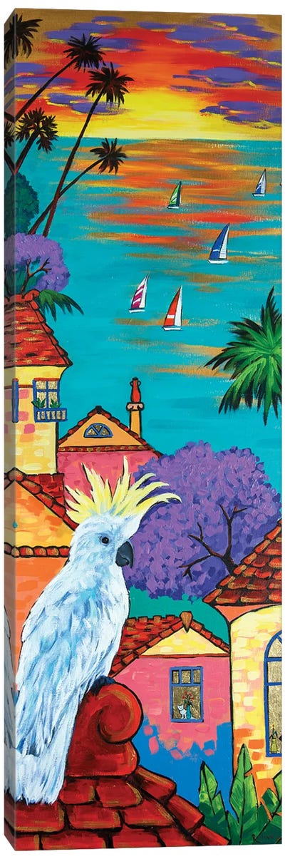 Australian Landscape With Cockatoo II Canvas Art Print - Australia Art