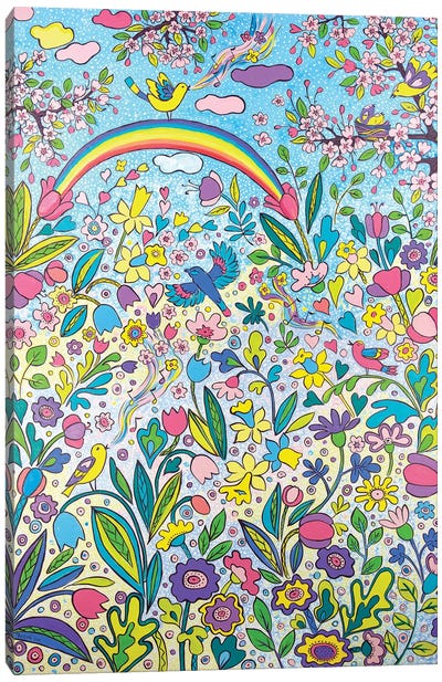 Spring Garden Canvas Art Print - Rainbow Art