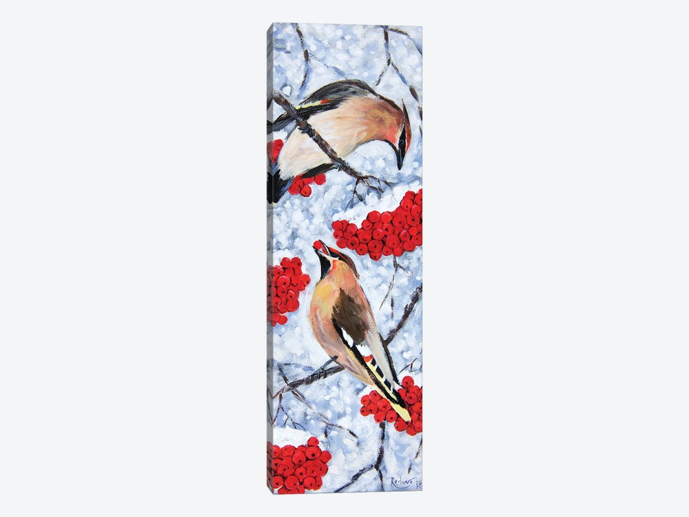 Waxing Birds In Winter by Irina Redine 1-piece Canvas Artwork