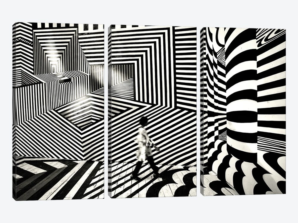 Pattern Walk II by Avishek Das 3-piece Canvas Print