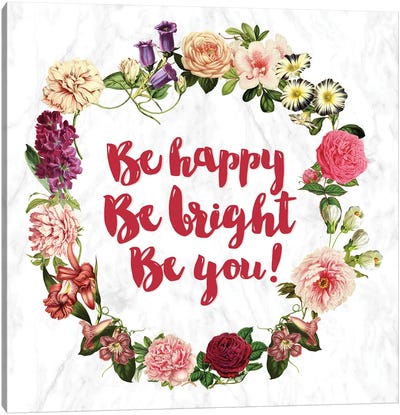 Be Happy… Canvas Art Print - Happiness Art