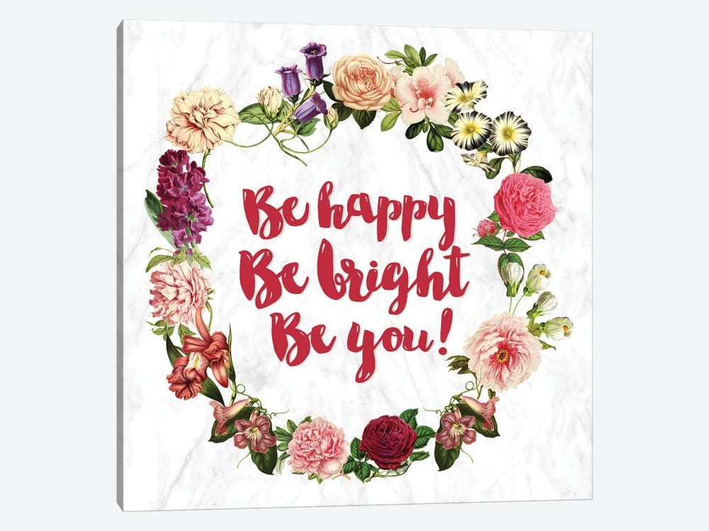 Be Happy… by 5by5collective 1-piece Canvas Art Print