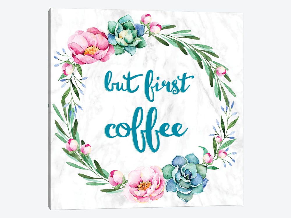 But First, Coffee by 5by5collective 1-piece Canvas Wall Art
