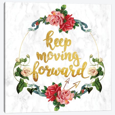 Keep Moving Forward Canvas Print #INW3} by 5by5collective Art Print