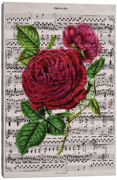 Ode to Joy Canvas Art Print - Rose Art