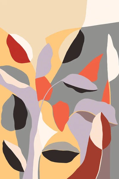 Happy Leaves B by Ioana Horvat metal wall art