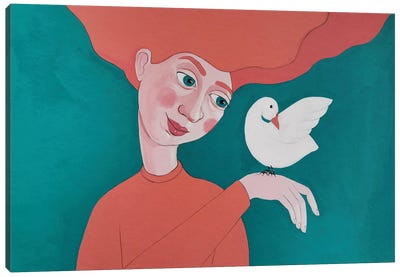 A Bird Canvas Art Print - Irina Pandeva