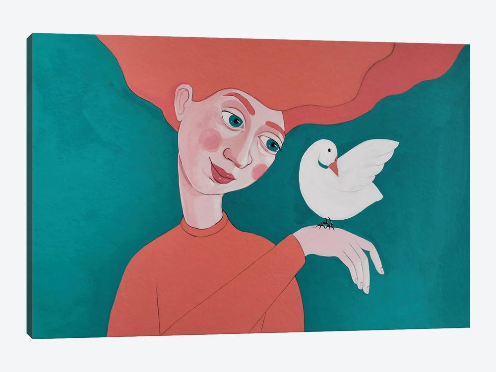 A Bird by Irina Pandeva 1-piece Canvas Artwork