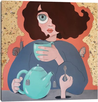 Tea Confusion Canvas Art Print - Irina Pandeva