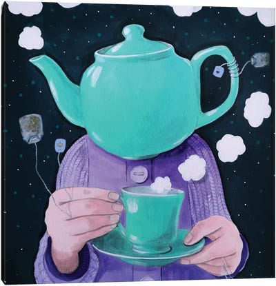 Pot Head Canvas Art Print - Tea Art