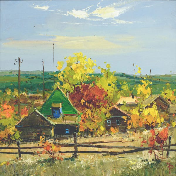 Igor Pozdeev: Autumn In Russian Village by Igor Pozdeev