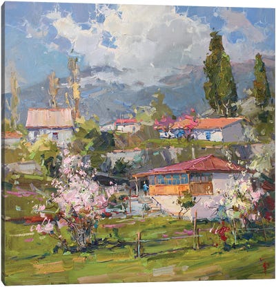 Spring Hushness Canvas Art Print - Pastel Impressionism