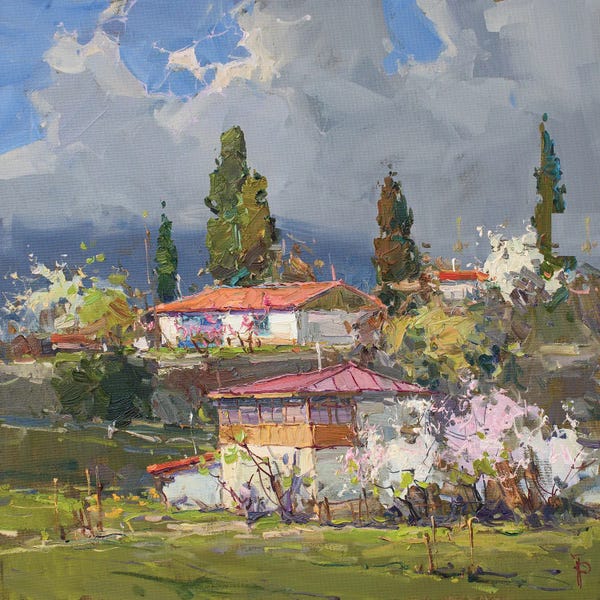Plein Air Paintings: Spring In The Mountains by Igor Pozdeev
