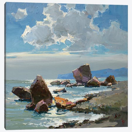 Sun Glitters Over The Sea Canvas Print #IPZ21} by Igor Pozdeev Canvas Art Print