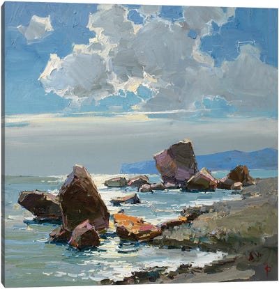 Sun Glitters Over The Sea Canvas Art Print - Igor Pozdeev