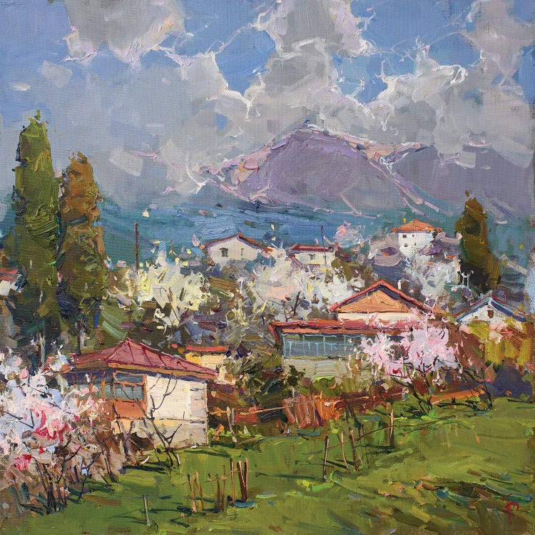 Village At The Foot Of Mountain