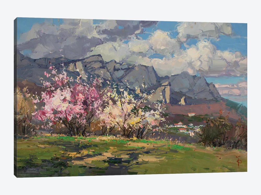 Flowered Almond Trees by Igor Pozdeev 1-piece Canvas Artwork