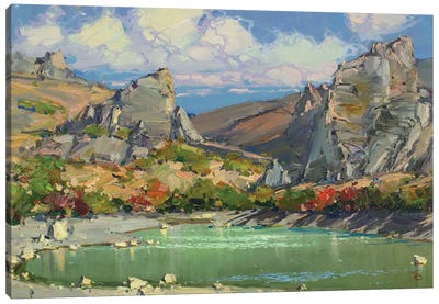 Highland Lake Canvas Art Print - Igor Pozdeev