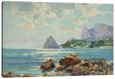 Sea Rocks Canvas Art Print - Rocky Beach Art