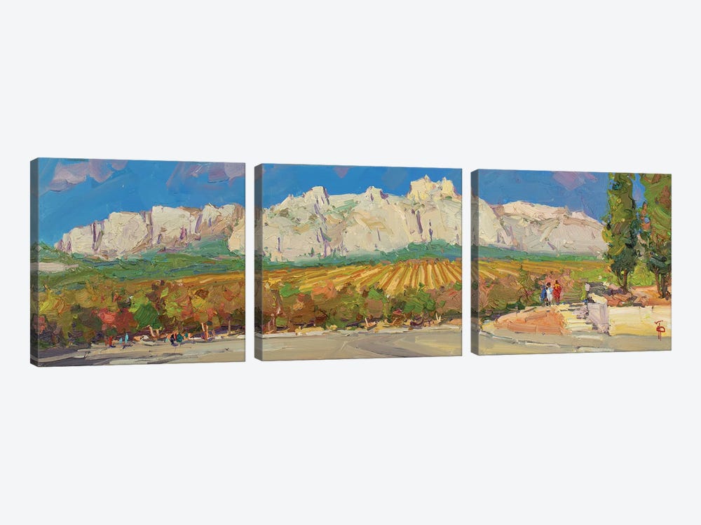 Vineyards At The Foot Of Ai-Petri Mountain by Igor Pozdeev 3-piece Canvas Wall Art